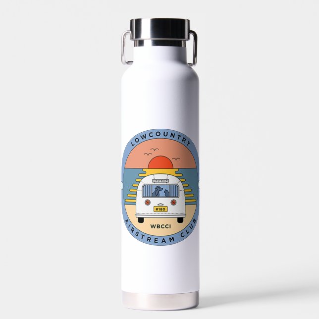 22 oz double walled stainless steel water bottle (Front)