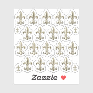22 Per Sticker Elegant Vintage Fleur de Lis