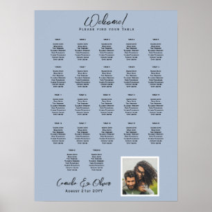 22 Table Dusty Blue PHOTO SEATING Chart