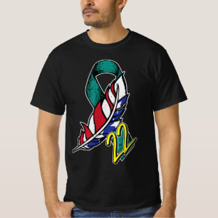 22 Veteran PTSD Suicide Awareness US Feather Patri T-Shirt