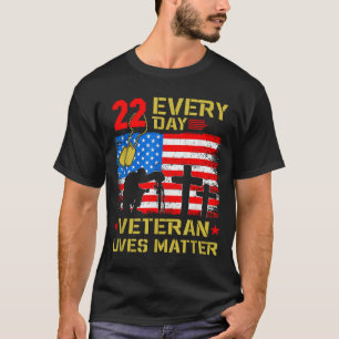 22 Veterans A Day Veteran Suicide Prevention Aware T-Shirt
