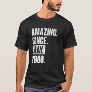 22 Year Old 22nd Birthday Amazing Since May 2000 T-Shirt