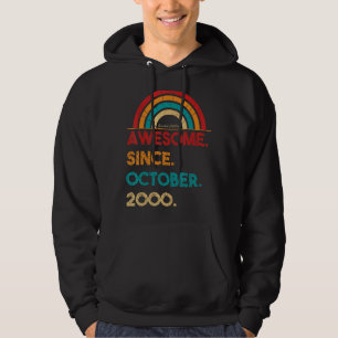 22 Year Old Awesome Since October 2000 22nd Birth Hoodie