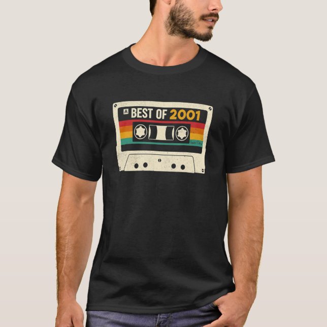 22 Year Old Best Of 2001 22nd Birthday Cassette Ta T-Shirt (Front)
