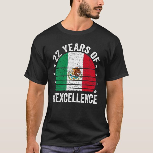 22 Year Old Birthday Mexican 22nd Birthday Pun Vin T-Shirt (Front)