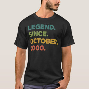 22 Year Old Legend Since October 2000 22nd Birthd T-Shirt