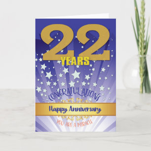22 Year Recovery Anniversary Bold Numeral Card