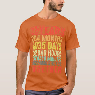 22 Year Wedding Anniversary Gifts for Her Him Coup T-Shirt