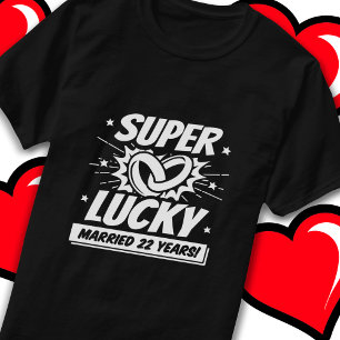 22 Years Married Lucky 22nd Wedding Anniversary T-Shirt