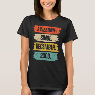 22 Years Old 22nd Birthday Awesome Since December T-Shirt