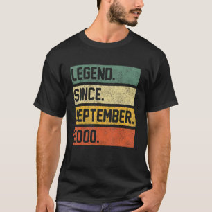 22 Years Old 22nd Birthday Legend Since September T-Shirt