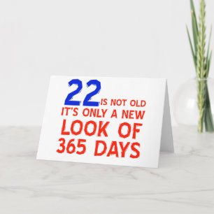 22 years Old birthday designs Card