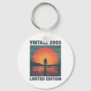 22 Years Old Gift 2003 Fishing Fisherman Fish 22nd Key Ring