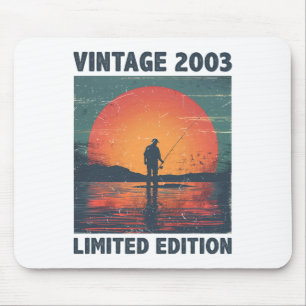 22 Years Old Gift 2003 Fishing Fisherman Fish 22nd Mouse Mat