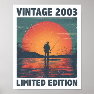 22 Years Old Gift 2003 Fishing Fisherman Fish 22nd Poster
