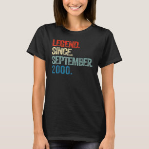 22 Years Old Legend Since September 2000 22th Bir T-Shirt
