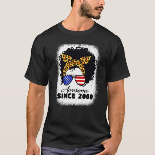 22 Years Old Leopard Awesome Since 2000 Birthday u T-Shirt