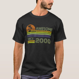 22 Years Old Men Women Awesome Since 2000 T-Shirt