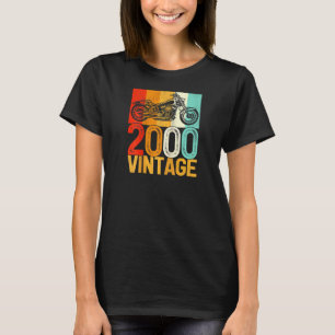 22 Years Old Retro Motorcycle Vintage 2000 22th Bi T-Shirt