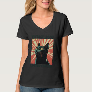 22 Years Old  Vintage 2003 Cat Lover 22nd Birthday T-Shirt