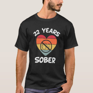 22 Years Sober Recovery Addiction Sobriety Date So T-Shirt