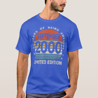 22 Yr Old Gifts 22nd Birthday September 2000 Limit T-Shirt