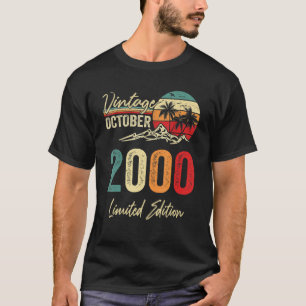 22 Yr Old Vintage October 2000 22nd Birthday T-Shirt