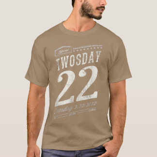 22nd Birthday 2022 on TWOSDAY Boy Girl Happy 22 Fe T-Shirt