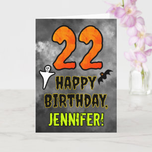 22nd Birthday: Eerie Halloween Theme + Custom Name Card