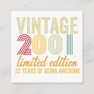 22nd birthday enclosure card