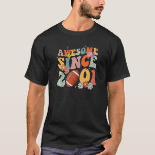 22nd Birthday Football Player Awesome Since 2001 2 T-Shirt