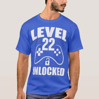 22nd Birthday Gaming Gamer 22 Years Old Bday  T-Shirt