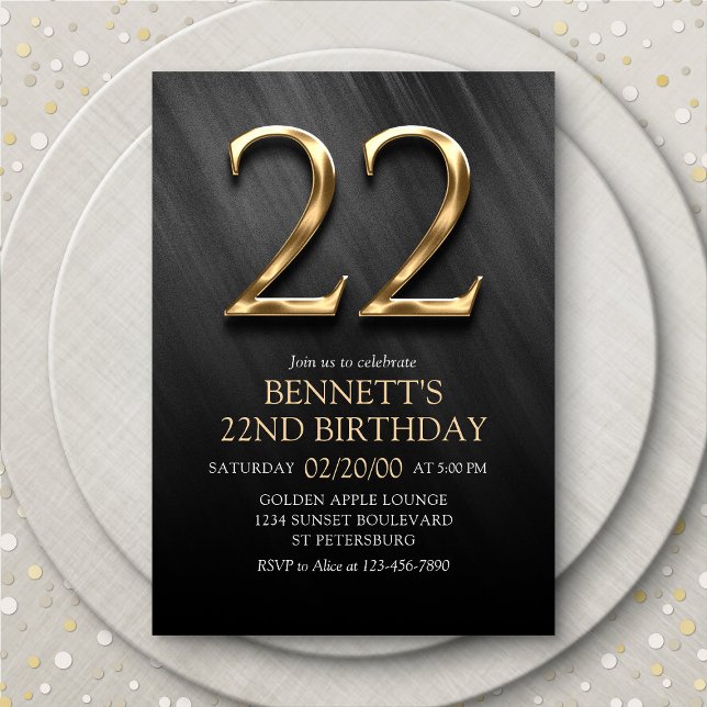 22nd Birthday Invitation (Creator Uploaded)