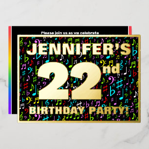 22nd Birthday Party — Fun, Colourful Music Symbols