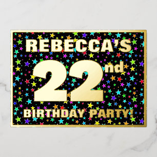 22nd Birthday Party — Fun, Colourful Stars Pattern