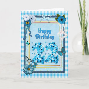 22nd Birthday with a scrapbook effect Card