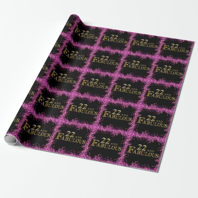 22nd  Birthday  Wrapping Paper (Unrolled)