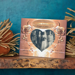 22nd Copper Wedding Anniversary   Plaque