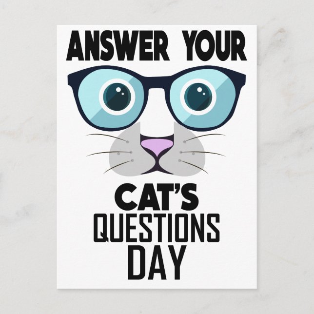 22nd January - Answer Your Cat's Questions Day Postcard (Front)