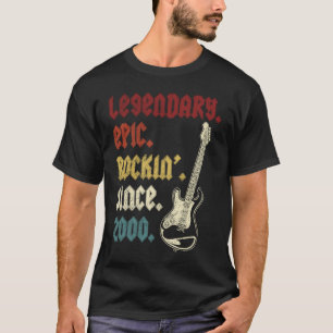 22nd Vintage Birthday Legendary Epic Rockin Since T-Shirt
