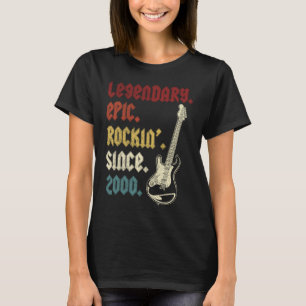 22nd Vintage Birthday Legendary Epic Rockin Since T-Shirt
