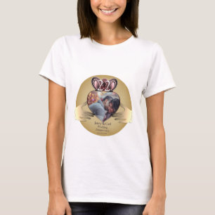 22nd Wedding Anniversary Coppery Claddaugh Photo  T-Shirt