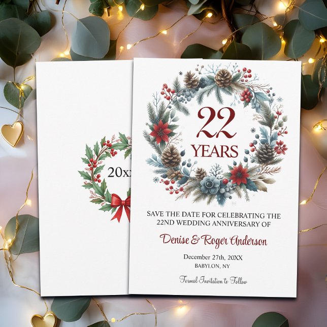 22nd Wedding Anniversary Winter Save The Date (Creator Uploaded)