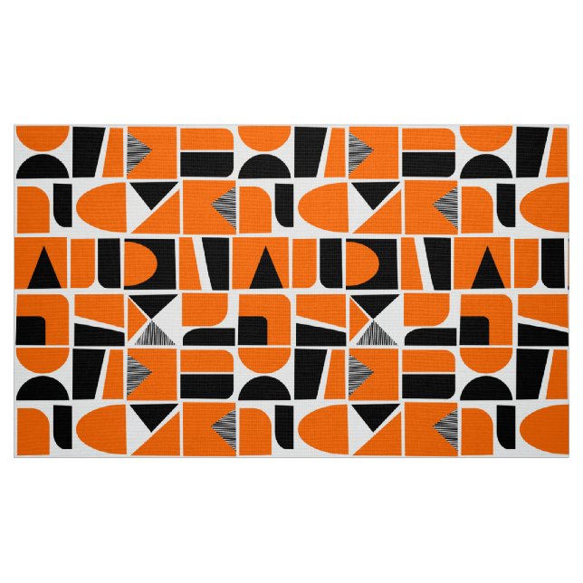 230616 - Orange and Black. Fabric (Fat Quarter)