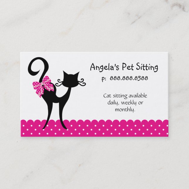 232 Animal Cat Sitter Business Card (Front)