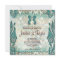 232 Beach Wedding Invitation Seahorse Vintage Teal