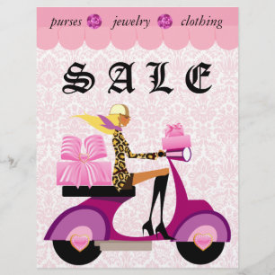 232 Fashion Flyer Scooter Woman Pink Damas Leopard
