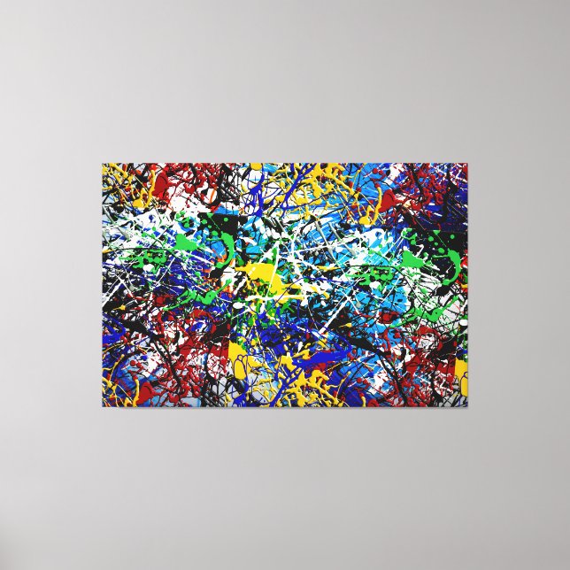 23_001, Splatter Abstract Canvas Print (Front)