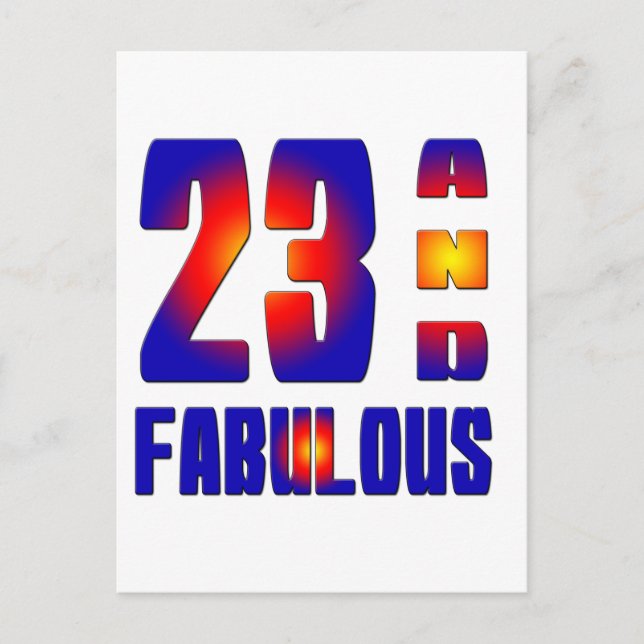 23 And Fabulous Postcard (Front)