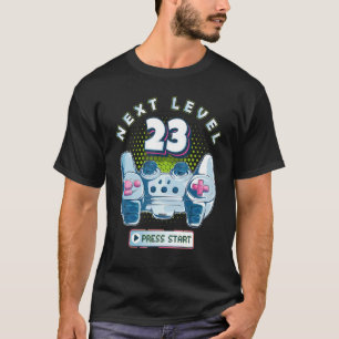 23 Birthday Gamer Next Level 23 Gaming Controller T-Shirt